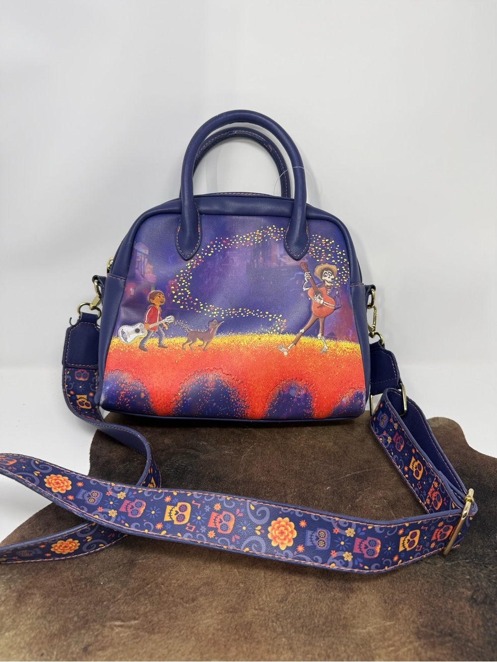 Disney Pixar Coco Loungefly Marigold Bridge Guitar Strap Crossbody